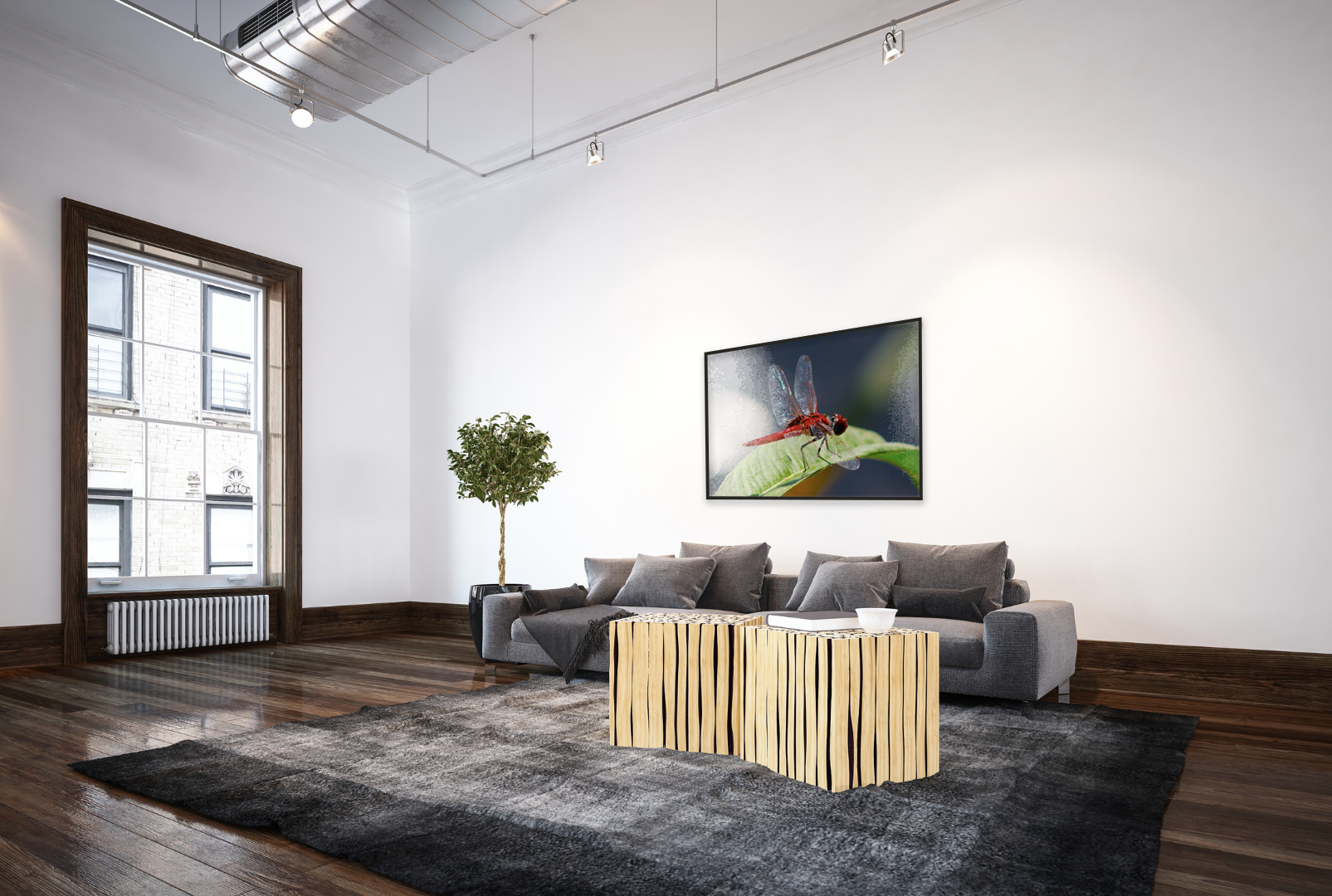 Red Dragon Fly original abstract contextualised office art modern decor photo print by Blair Montague Drake